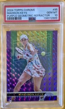 Topps Chrome 2024 Madison Keys Purple Geometric Refractor #95 /15 PSA 10