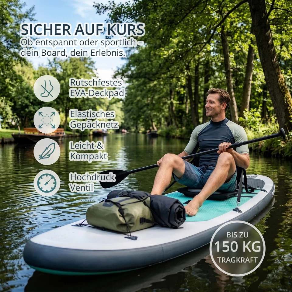 SUP Board Paddelboard Stand Up Paddle Board Allround Board Freizeit Sup mit Sitz - Bild 3 von 4