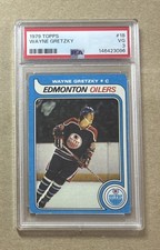 1979 Topps Hockey Wayne Gretzky Edmonton Oilers Rookie Card #18 PSA 3. rookie card picture