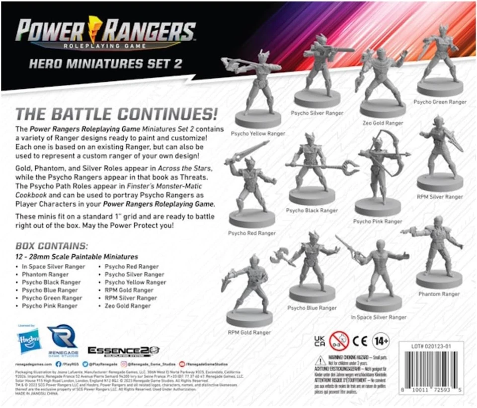 Power Rangers RPG: Hero Miniatures Set 2 - Image 2 of 2