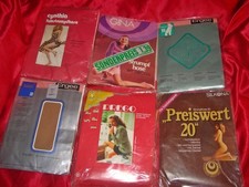 Top Retro VINTAGE Nylons Konvolut Gr. 36 38 40 10 x Feinstrumpfhosen Paket OVP