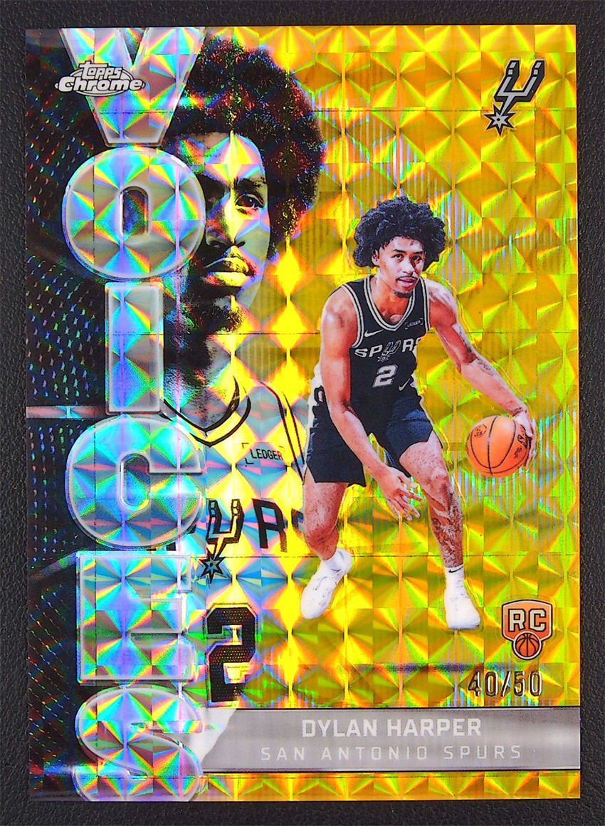 2025-26 Topps Chrome Dylan Harper RC Rookie Voices Geometric Gold Refractor /50