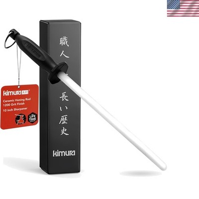 Professional Ceramic Honing Rod, 10 inch Honing Steel, Ceramic Knife Sharpene...