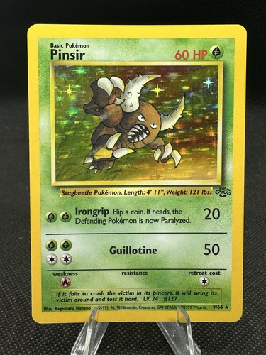 Pinsir 9/64 Holo Pokémon 1999 Jungle Unlimited WoTC Vintage LP