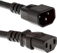3 prong power cord 12ft- 18A/300V- Heavy-Duty Power Cable for network and data c