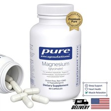 Pure Encapsulations Magnesium (glycinate)-Stress, Sleep & Heart Support, 90 Caps