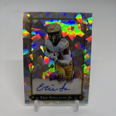 Eric Singleton Jr. 2025 Leaf Metal 92 Crystals Silver Autograph /10 Auburn