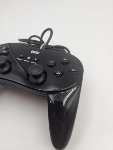 Nintendo Wii Official Classic Pro Black Controller Pad Wired Handheld RVL-005 - Picture 3 of 7