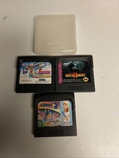 Sega Game Gear Lot (Sonic 2, Mortal Kombat 2, Winter Olympics US Gold) + Case 