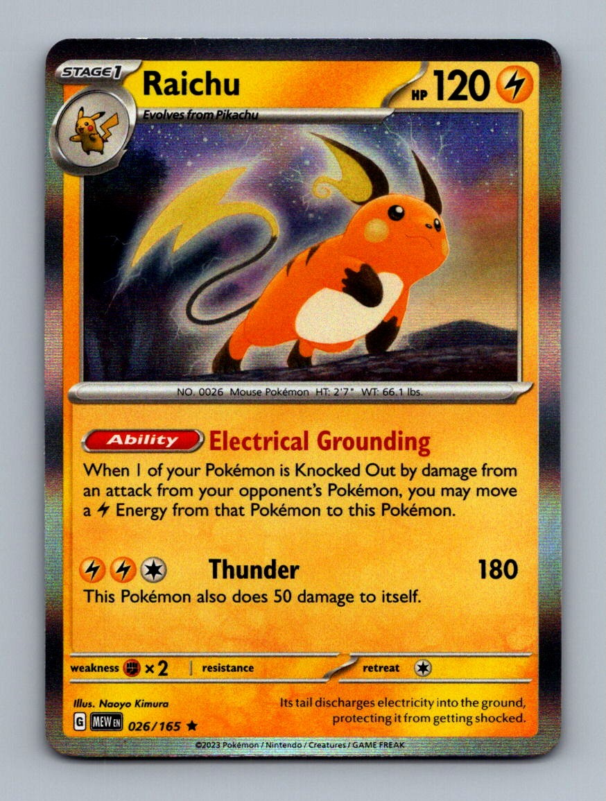 #26 2023 Scarlet & Violet 151 Raichu HOLO