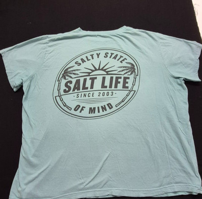 Salt Life men's light blue ''Salty State of Mind'' graphic t-shirt sz. XLT
