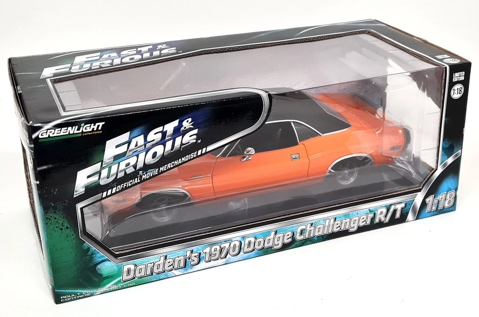 Greenlight 1/18 Dodge Challenger R/T 1970 Fast & Furious Diecast Scale Model Car - Photo 2/4
