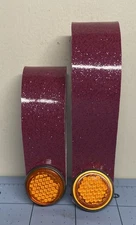 🔥 PAIR of Hand Crafted ￼bicycle Wheel￼ HUB SHINERS w/ vintage style reflectors