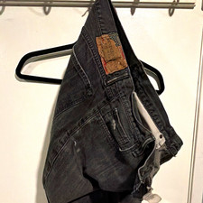 Polo Ralph Lauren Men's Black Straight Leg Solid Denim Jeans Regular 36