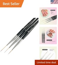 Striping Nail Art Brushes for Long Lines, Details, Fine Designs. 3 pcs Stripe...