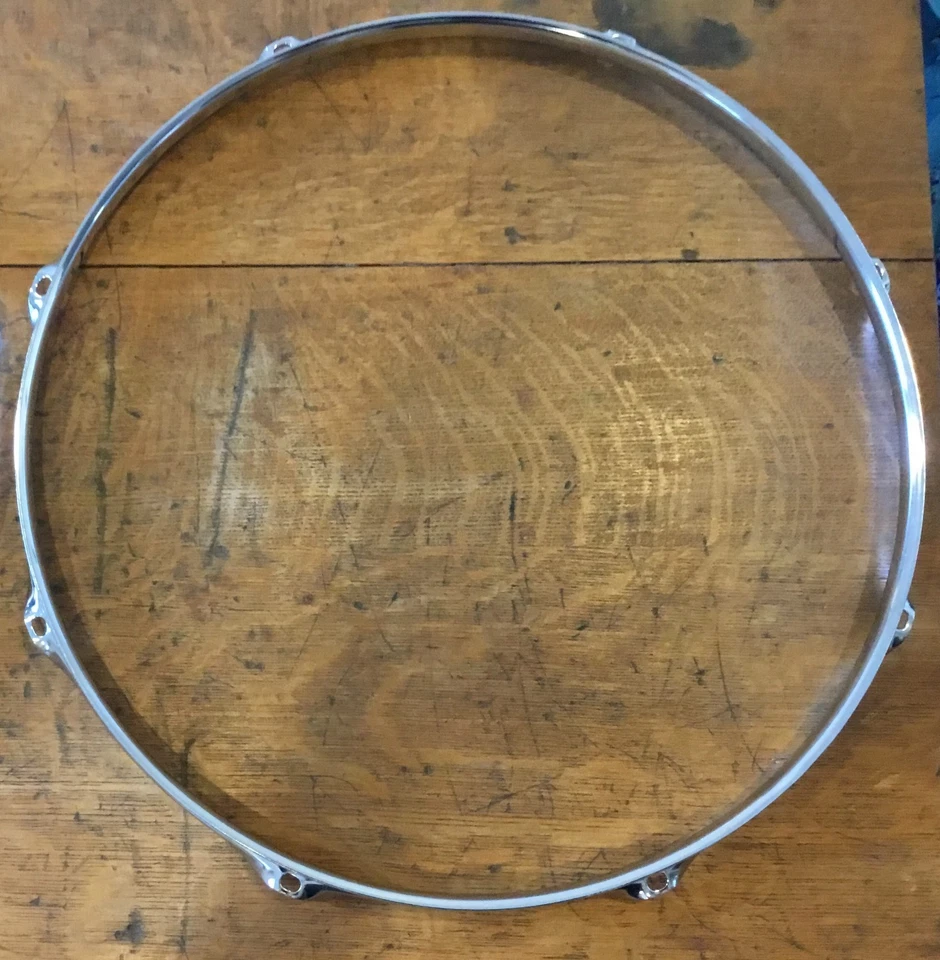 NUEVO Par de Aros Gretsch 16" Piso Tom 2.3mm Triple Brida 8 Agujero Cromo Foto 2 de 4