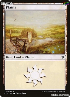 Plains [ELD - 250] Foil Throne of Eldraine