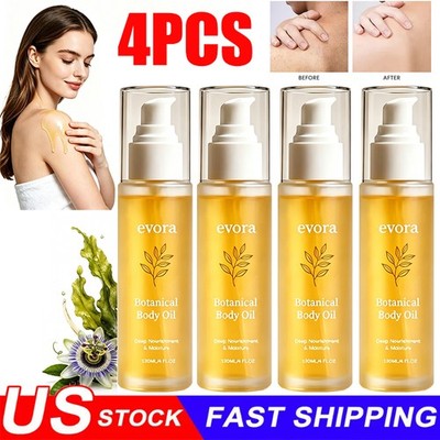 4X Evora Botanical Body Oil with Wakame Algae & Brazil Nut Natural Skin Care Oil