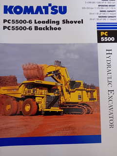 Original Komatsu Brochure. Hydraulic Excavator PC 5500.