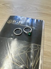 18 Carat Wedding And Engagement Ring With Emerald Stone And Natural Diamonds