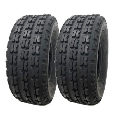 SET OF TWO MMG 19x7-8 ATV Knobby Tires Tubeless (175/80-6) Golf Cart All Terrain