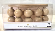 NEW Wood Massage Ball Roller - Handheld Wooden Total Body Massager -10 balls NIB