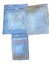 Lot of 3 Candlewicking Embroidery Paragon Pillow Kit Design Patchwork