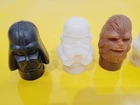 5 Vintage Star Wars Topps Candy Head Darth Vader/Chewbacca/Stormtrooper