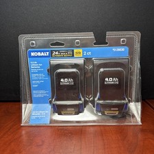 Kobalt 2 Pack 24 Volt Lithium-ion 4.0 Ah Battery Batteries KXB-2424-03 1639 