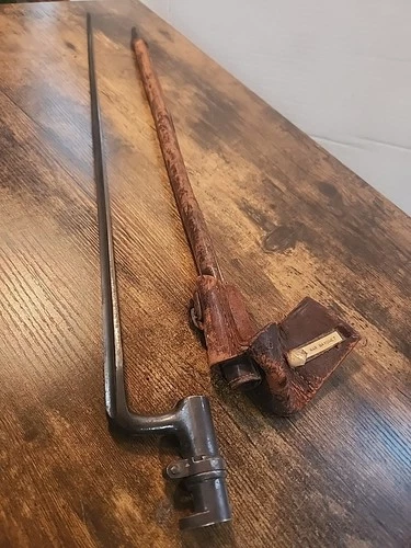 Confederate Richmond Rifle Musket 3 Squared Socket Bayonet - Civil War 2ft.