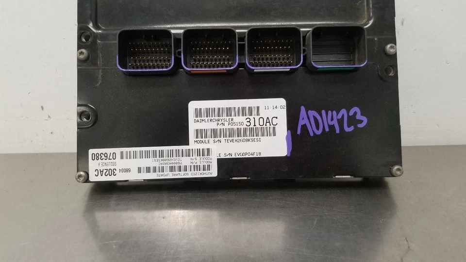 09 DODGE CHALLENGER SRT8 6.1L ENGINE CONTROL MODULE ECM 5150310AC - Image 3 of 4