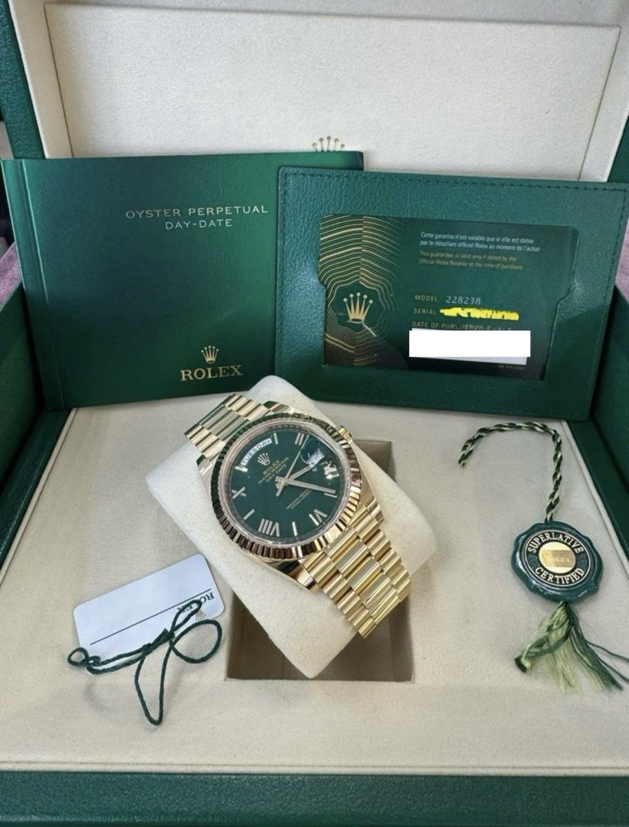ROLEX 時計ボックス グリーン NEW 2026 Rolex Day-Date 40mm 228238 Presidential Green Dial | eBay