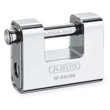 Abus 92/80 Kd Padlock, Keyed Different, Shutter Shackle, Brass Body, Steel
