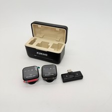 KUKIHO Wireless Lavalier Lapel Microphone for iPhone iPad Android With Charging