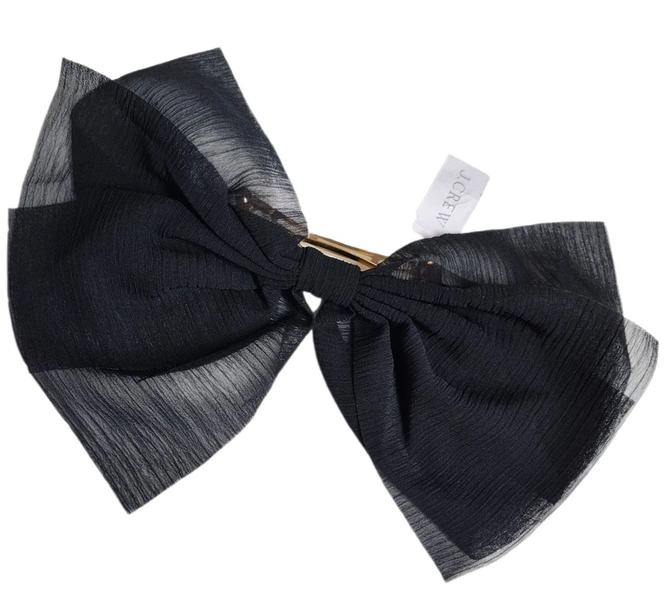 Cordón de pelo negro con moño transparente para mujer J.Crew talla única CN690 nuevo con etiquetas Foto 4 de 4