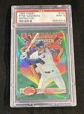 1993 Finest Refractor Baseball #105 Ryne Sandberg PSA 9 Cubs HOF