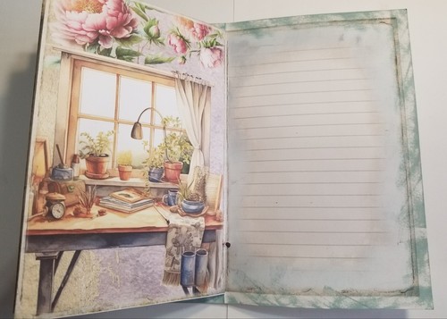 Junk Journal Blank Booklet "ARTIST'S STUDIO" HANDMADE PAINTING LG 8.5"x5.5" 40pg - Picture 14 of 18
