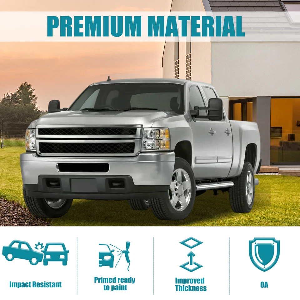 Chrome Steel Front Bumper Face Bar For 2011-2014 Chevy Silverado 2500HD 3500HD - Image 4 of 4