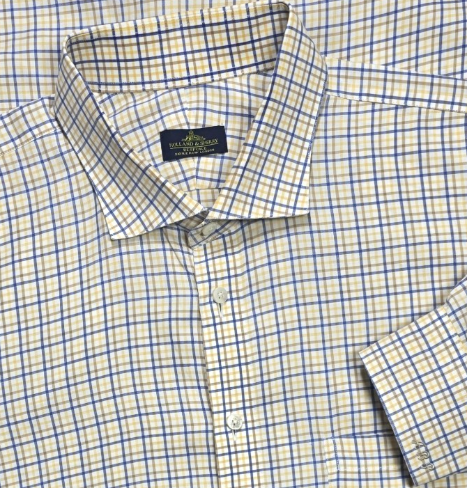 FILA Camicia elegante su misura Holland & Sherry Savile Row London uomo 17 5 32 33 a quadri