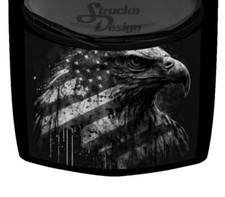 Usa Grey Bald Eagle Fierce American Flag Car Truck Hood Wrap Vinyl Decal Graphic Usa Grey Bald Eagle Fierce American Flag Car Truck Hood Wrap Vinyl Decal Graphic