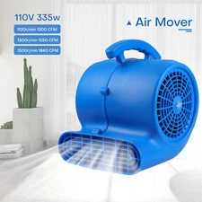 3-Speed 1/3HP Air Mover Blower Fan For Water Damage Restoration Carpet Dryer 