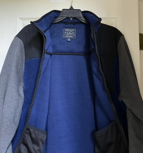 American Eagle Outfitters Men’s AEO Fleece Full Zip Jacket Coat XXXL 3XL EUC - Picture 5 of 6