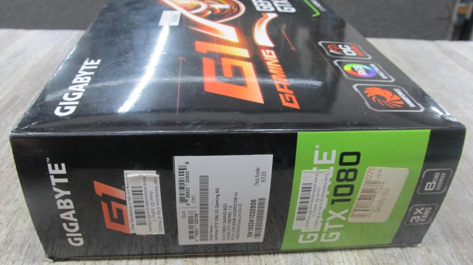 GIGABYTE NVIDIA GeForce GTX 1080 8GB GDDR5X Graphics Card (GV-N 1080G1 GAMING-8) - Image 2 of 4