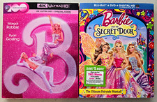 Barbie 4K (4K+Digital+Slip Cover, New)/Barbie and Secret Door (Blu-ray Like-New)