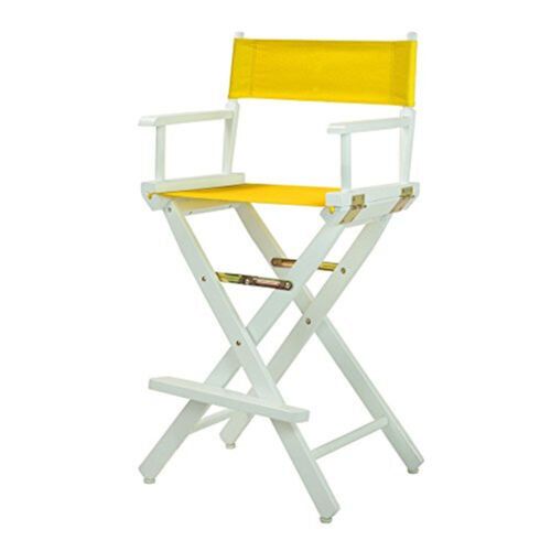 Casual Home 30" Director's Chair White Frame-Gold Canvas