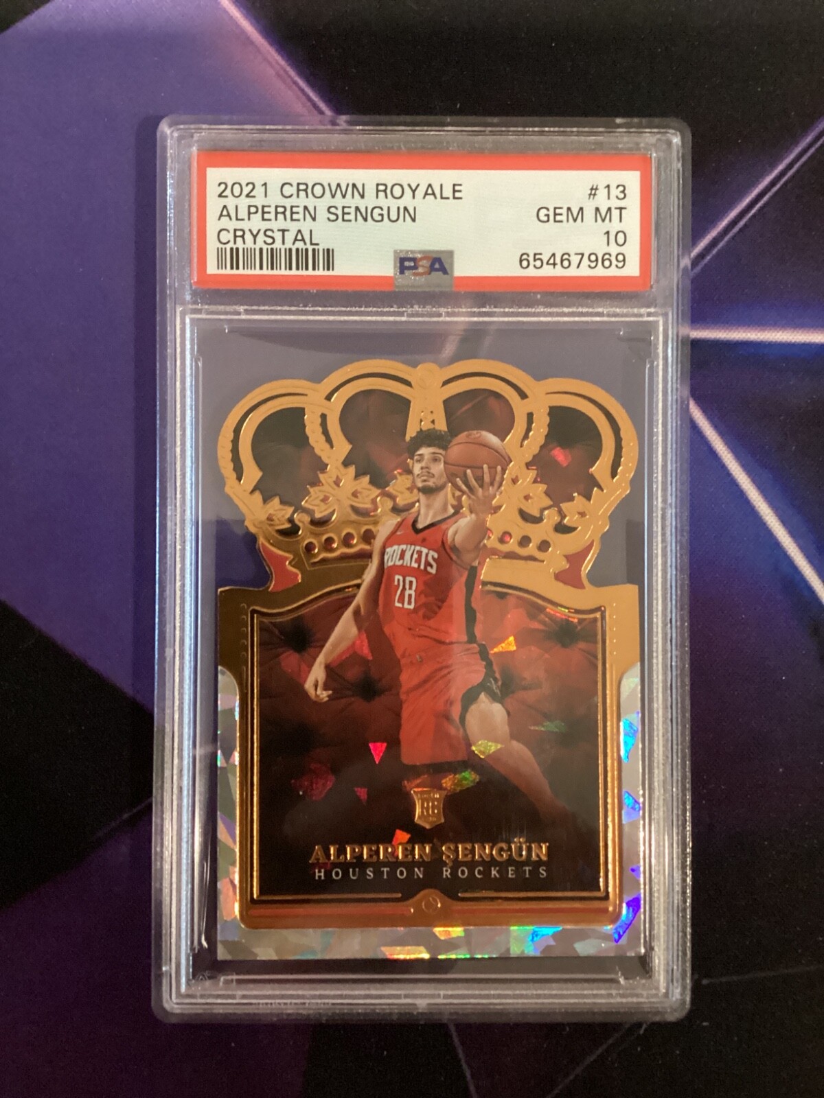 2021 Panini Crown Royale Alperen Sengun Crystal #13 RC ROCKETS SP
