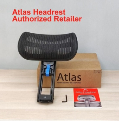 Original Atlas Mesh Kopfstütze für Classic Herman Miller Aeron Stuhl Graphit - NEU