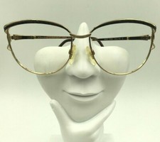 Vintage Fantasy Marcolin 7056 Gold Metal Oversized Oval Sunglasses Frames Italy