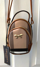 NWT Deluxity Los Angeles Crossbody Bag Bow Brown Beige Gold Coquette Spring