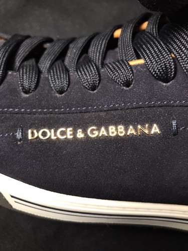 DOLCE GABBANA ROMA BLUE SUEDE SNEAKERS 